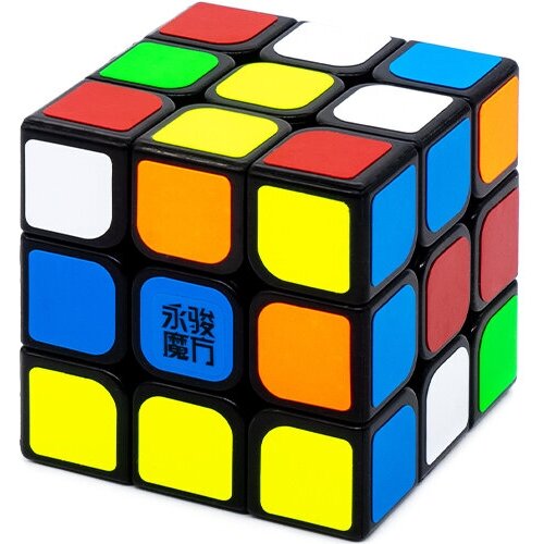 Скоростной Кубик Рубика YJ 3x3 YuLong 3х3 / Черный пластик