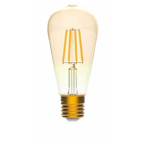 Светодиодная умная лампа Gauss Smart Home DIM диммируемая ST64 7W 2500K 740Лм E27 филаментная золотистая груша