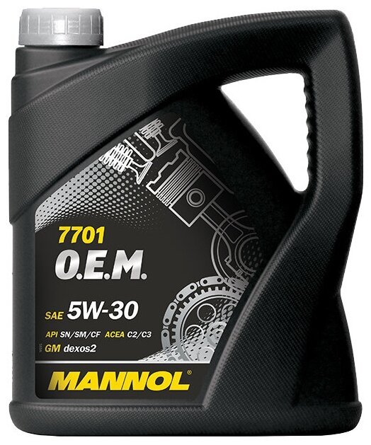 Масло моторное Mannol Chevrolet-Opel 5W-30 4л синт. API SN/CF