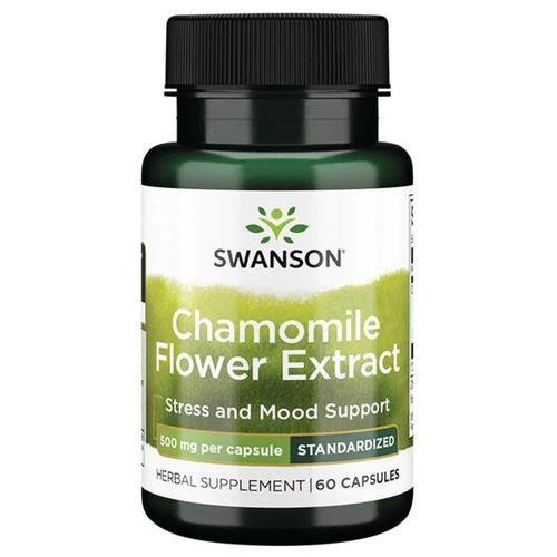 Swanson Chamomile Flower Extract (Экстракт цветков ромашки - Стандартизированный апигенин) 500 мг 60 капсул