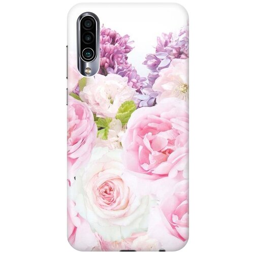 фото Cиликоновый чехол на meizu 16xs / мейзу 16 икс эс с принтом "розовый букет" gosso