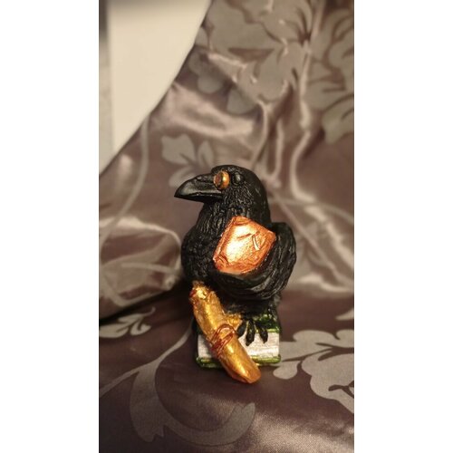 Ворон статуэтка фигурка ворона из гипса