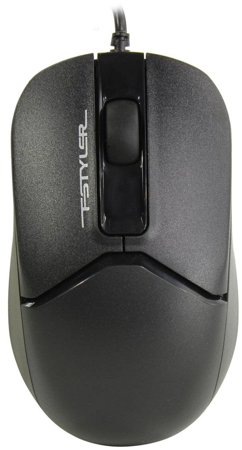 Мышь A4TECH Fstyler FM12, оптическая, проводная, USB, черный [fm12 black] - фото №1
