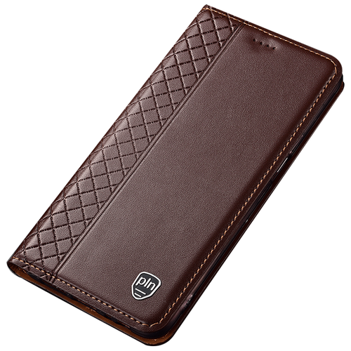 фото Чехол-книжка mypads premium для asus zenfone live l1 za550kl (x00rd) из качественной импортной натуральной кожи с элегантной стеганой прошивкой премиум-класса и магнитной крышкой коричневый