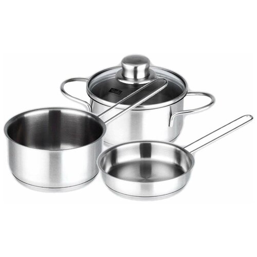 фото Набор посуды fissler snack set 831603 3 пр. серебристый