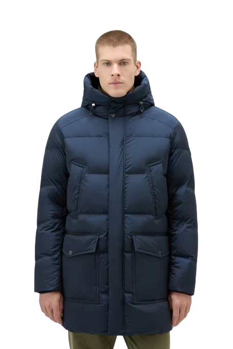 Пуховик Woolrich, размер L, синий