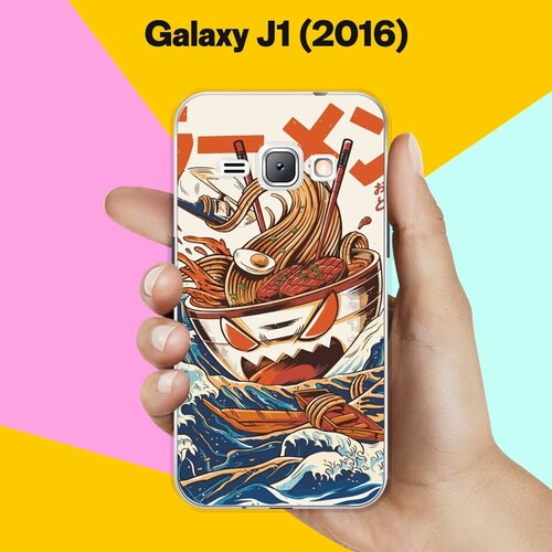 Силиконовый чехол на Samsung Galaxy J1 (2016) Рамэн / для Самсунг Галакси Джей 1 (2016) силиконовый чехол розово голубой дым на samsung galaxy j1 2016 самсунг джей 1 2016