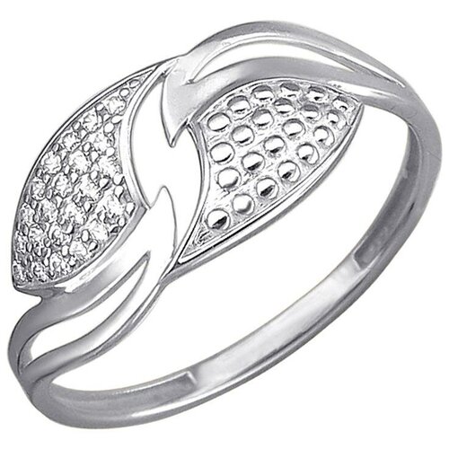 фото Эстет кольцо с 44 фианитами из серебра 01к159737, размер 18