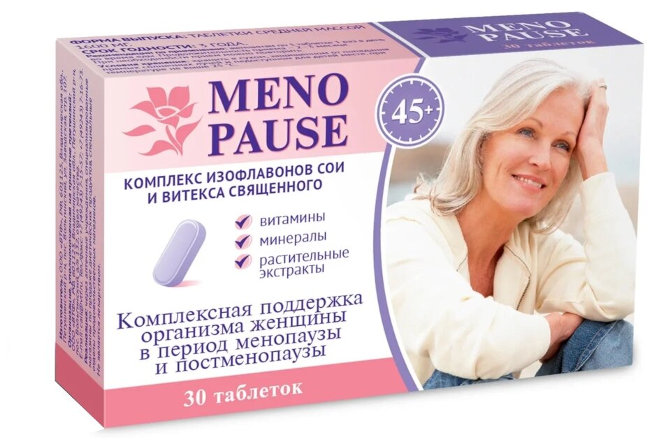 Menopause комплекс изофлавонов сои и витекса священного таб., 30 шт.