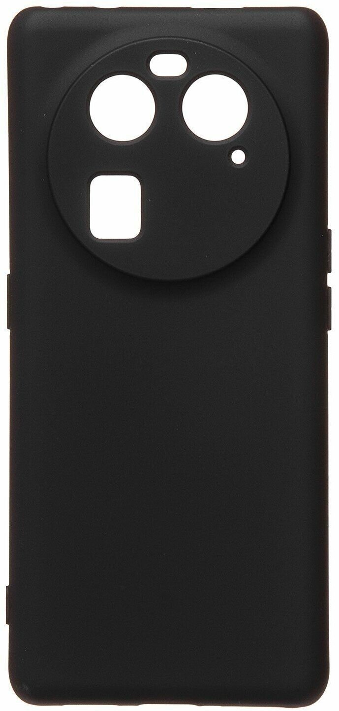 фото Однотонный силиконовый чехол для OPPO Find X6 / с soft touch покрытием / черный