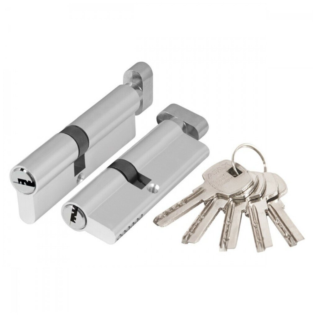 фото Цилиндровый механизм с вертушкой AX202/60 mm (25+10+25) CP хром 5 кл.