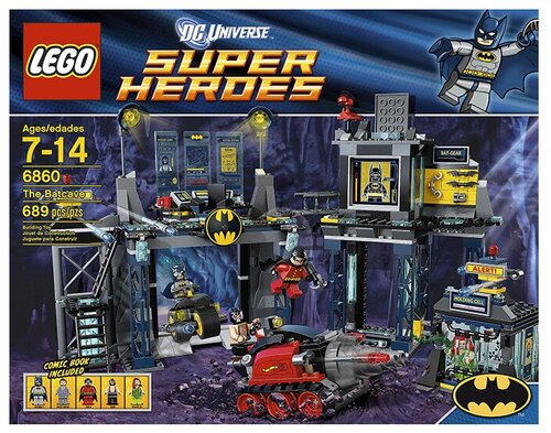 Конструктор LEGO DC Super Heroes 6860 Пещера Бэтмена, 689 дет.