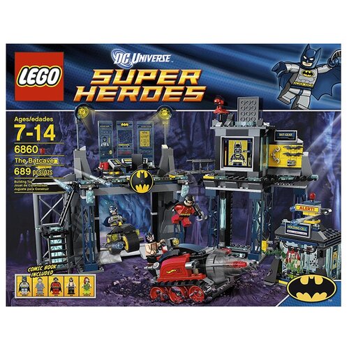 Конструктор LEGO DC Super Heroes 6860 Пещера Бэтмена, 689 дет. конструктор lego dc super heroes 76052 пещера бэтмена 2526 дет