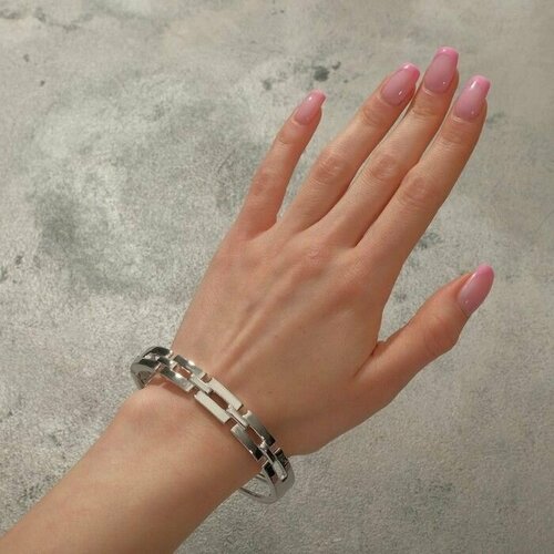 фото Браслет-цепочка, 1 шт., диаметр 7 см, серебряный, золотой нет бренда