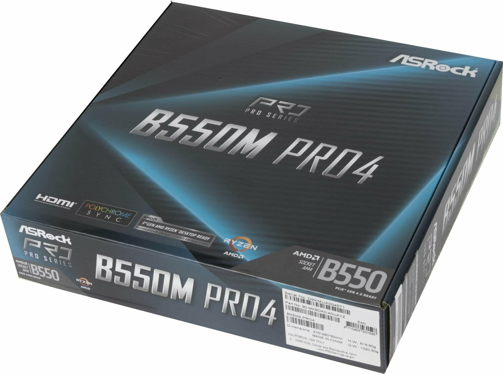 Материнская плата ASRock B550M Pro4