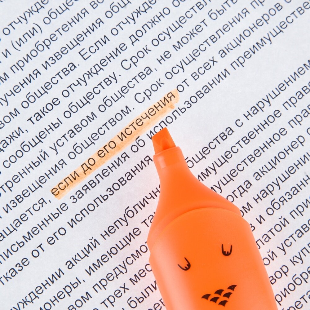 Набор текстовыделителей Meow Marker, 3 штуки, неон желтый, зеленый, оранжевый Bruno Visconti - фото №13