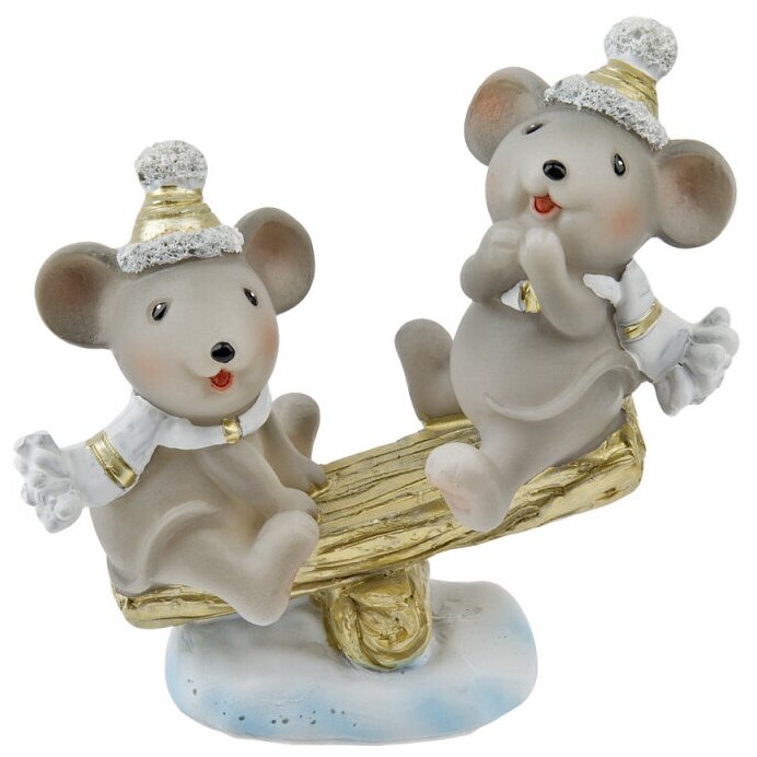 фото Фигурка Monte Christmas Мышата на качелях, 11 см