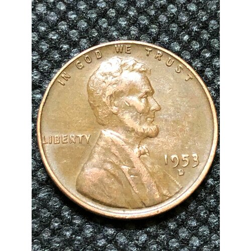 Монета США 1 цент 1953 год #5-о монета сша 1 цент 1953 год 5 о