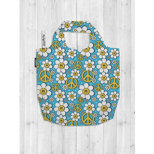 фото Сумка авоська joyarty повседневная, полиэстер, складная, мультиколор