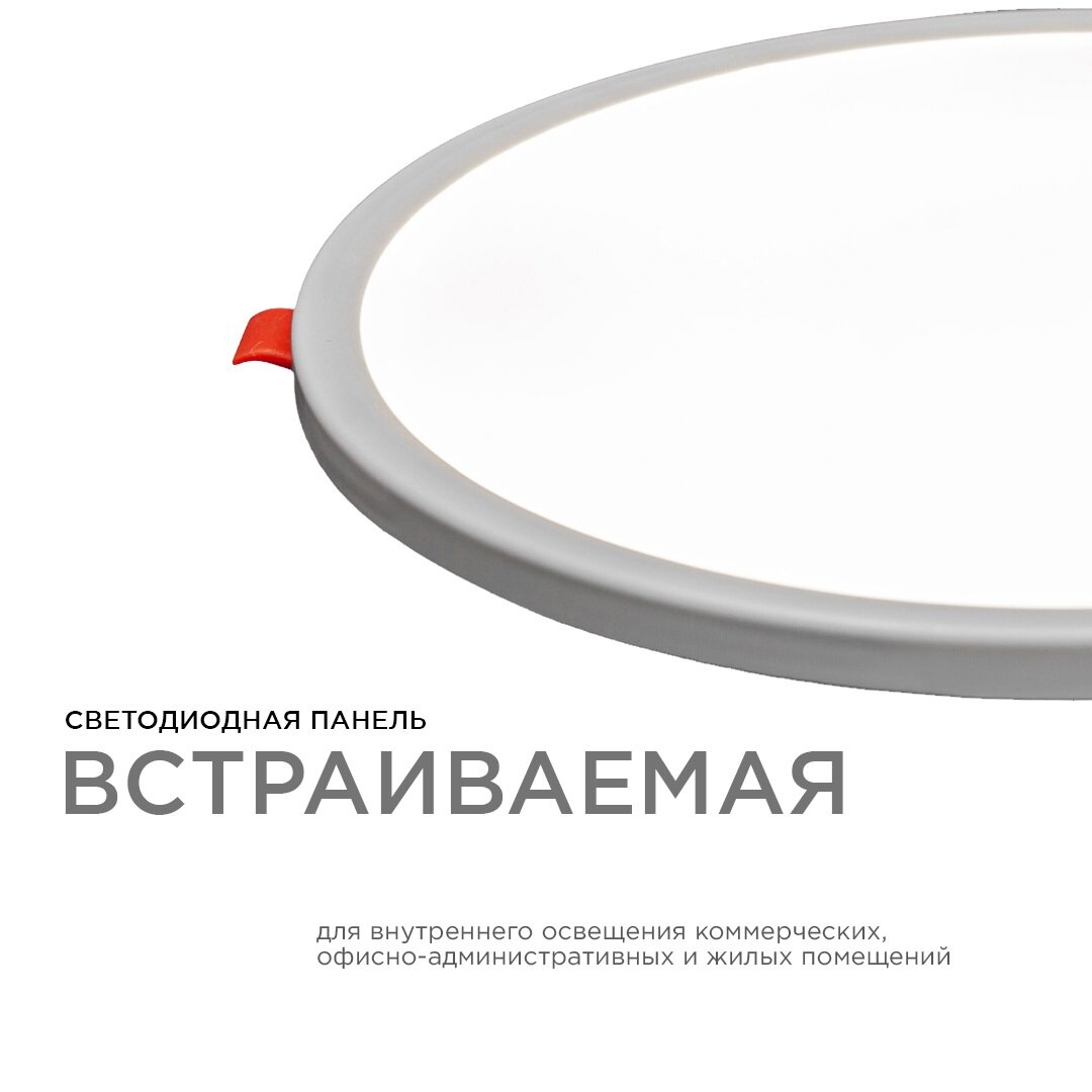 Круглая встраиваемая светодиодная панель OGM - фото №12