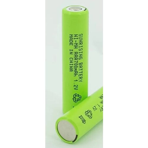 Аккумулятор AAА(42*10мм) SUNRISING Ni-Mh 1.2 В 700 мАч, плоский + контакт, 1 шт