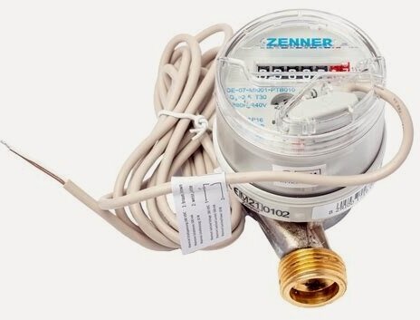 Изображение товара Счетчик горячей воды с импульсным выходом ZENNER ETWD-I Ду-15 мм (1 л/имп)