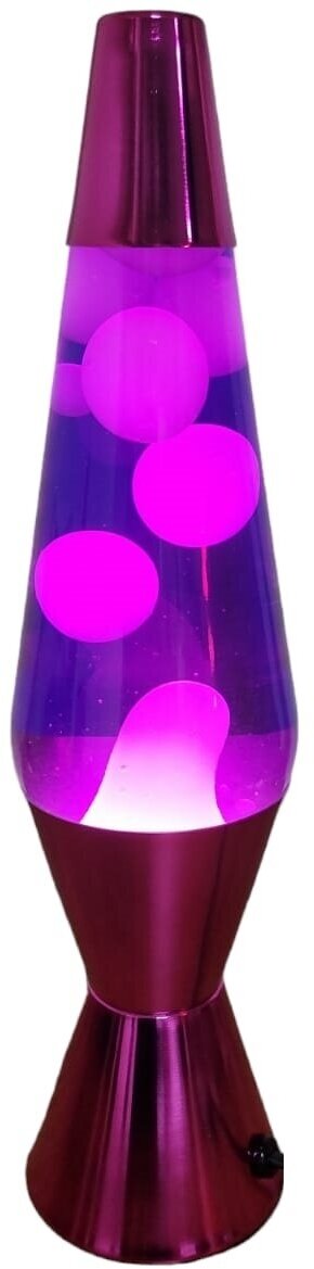 Лава лампа 37 см светильник ночник фиолетовый цветной корпус