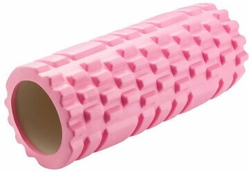 Комплект 2 шт Ролик массажный для йоги и фитнеса 33х14 см EVA розовый с выступами DASWERK 680022