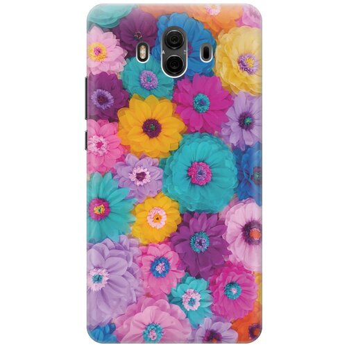фото Cиликоновый чехол на huawei mate 10 / хуавей мейт 10 с принтом "бумажные цветы" gosso