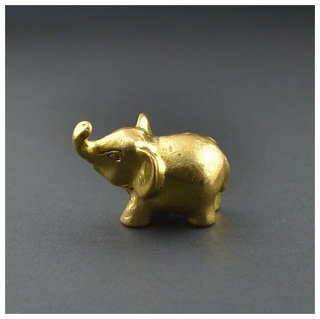 фото Фигурка-сувенир "Слоник поднял хобот", 35х25х25 мм. Литье из сплава металлов.