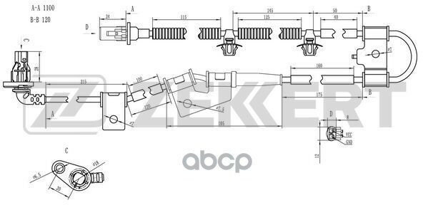 Датчик Abs Передн. Лев. Hyundai Tucson 04- Zekkert арт. se-6102