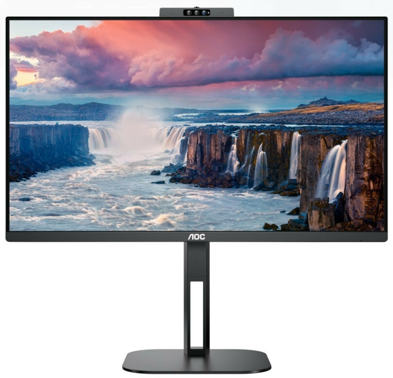 LCD AOC 23.8' 24V5CW {IPS 1920х1080 75hz 300cd 178/178 1000:1 1ms D-Sub 2xHDMI DisplayPort USB webcam Speakers Curved}