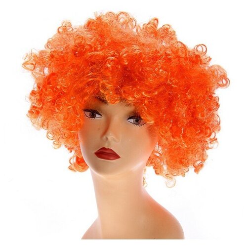 Карнавальный парик «Объём», цвет оранжевый, 120 г карнавальный парик объём цветные кудри 120 г
