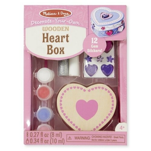фото Melissa & doug набор для детского творчества создай свою шкатулку сердце (8850)