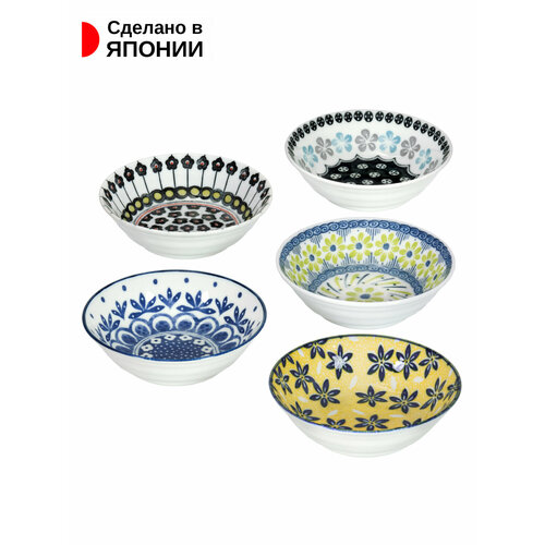 Набор тарелок Салатники из фарфора 5 шт Д135х4 см 2079₽