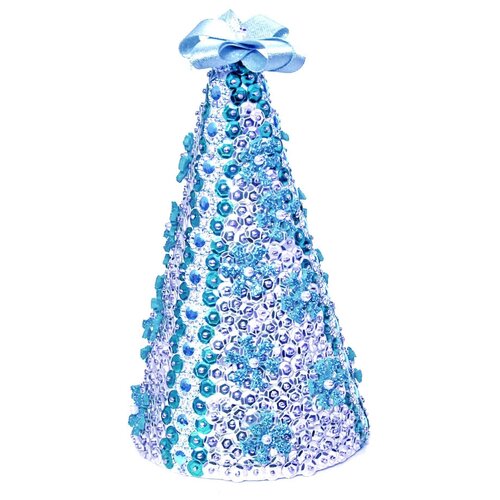 Волшебная Мастерская Набор для создания елочных украшений Елка новогодняя из пайеток (ШП-20) голубой