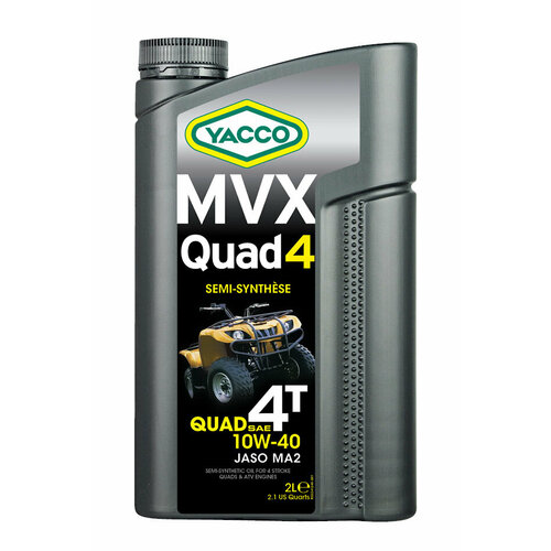 Моторное масло YACCO MVX QUAD 4T 10W40 полусинтетическое, 2 л.