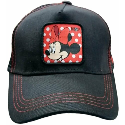 фото Бейсболка бейсболка с сеточкой минни маус, размер 54, красный, черный нет бренда