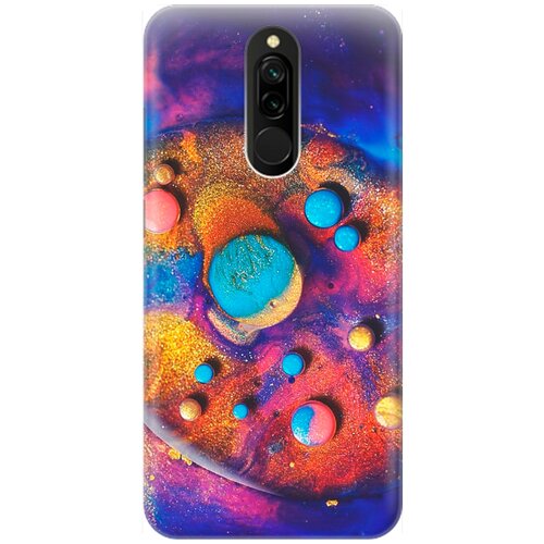 фото Re:pa накладка transparent для xiaomi redmi 8 с принтом "красочные капли"