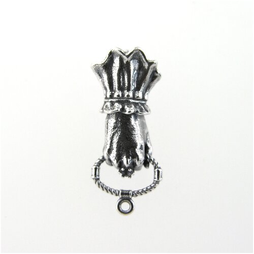 Коннектор Gothic Hand with ring Sterling Silver 25 мм.