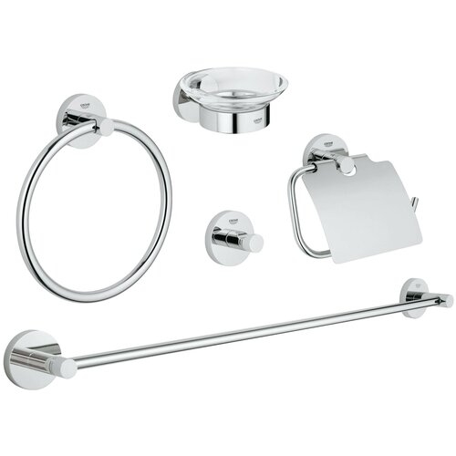 фото Набор аксессуаров grohe essentials (5 предметов), хром