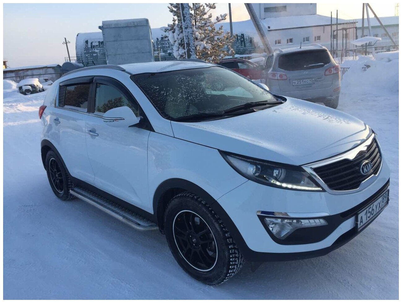 Пороги подножки нержавеющие для Kia Sportage 3 2010-2016 с крепежом