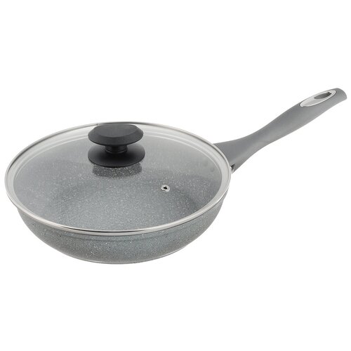 фото Сковорода mayer & boch mb-23571, 24 см, с крышкой, серый