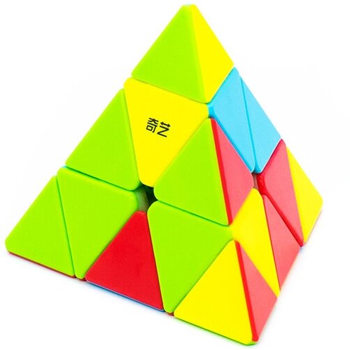 подарочный комплект для спидкубинга пирамидка подставка мешочек qiyi mofangge pyraminx qiming a черный Головоломка Пирамидка Рубика QiYi MoFangGe Pyraminx QiMing v2 / Головоломка для подарка / Цветной пластик