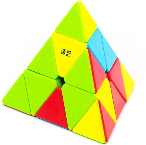 Головоломка Пирамидка Рубика QiYi MoFangGe Pyraminx QiMing v2 / Головоломка для подарка / Цветной пластик