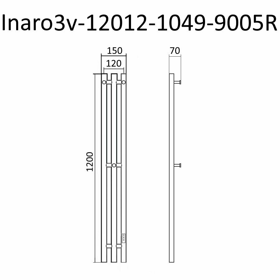 Электрический полотенцесушитель Маргроид Inaro3v-12012-1049-9016R - фото №19