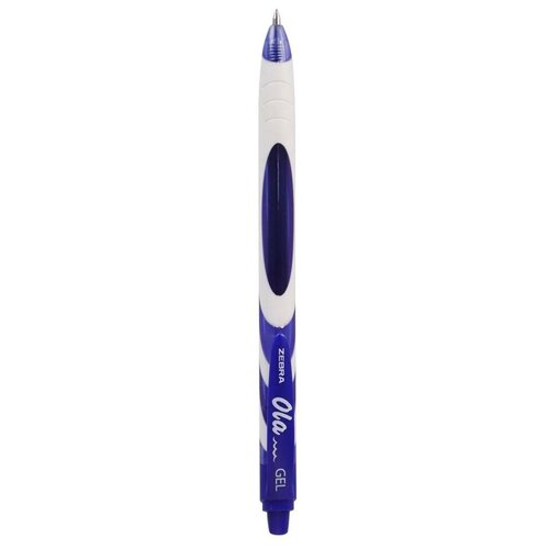 Ручка гелевая автоматическая Zebra Ola (81912) синий диаметр 0.7мм синие чернила линия 0.5мм резиновая манжета