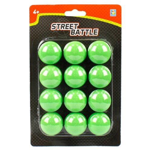 Игрушка Шарики для оружия 1 TOY Street Battle Т13650, зеленый игрушечное оружие 1 toy street battle игрушечное оружие 2 в 1 с мягкими шариками