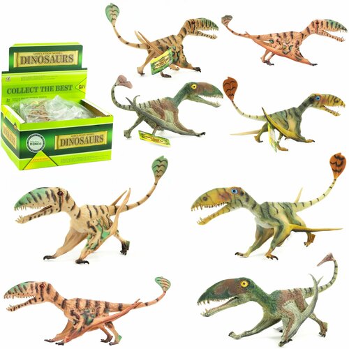 фото Набор фигурок игрушек динозавры 20 см 4 штуки мир юрского периода для детей 7 лет denco store