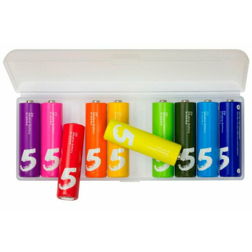 Батарейки алкалиновые ZMI ZI5 Rainbow AA batteries (10 шт.) батарейка алкалиновые xiaomi zmi rainbow zi5 aa zi7 aaa 12 12 шт lr24